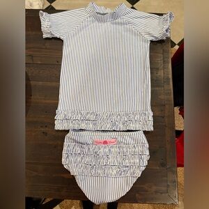 Girls Ruffle Butts Swim Set Size 8